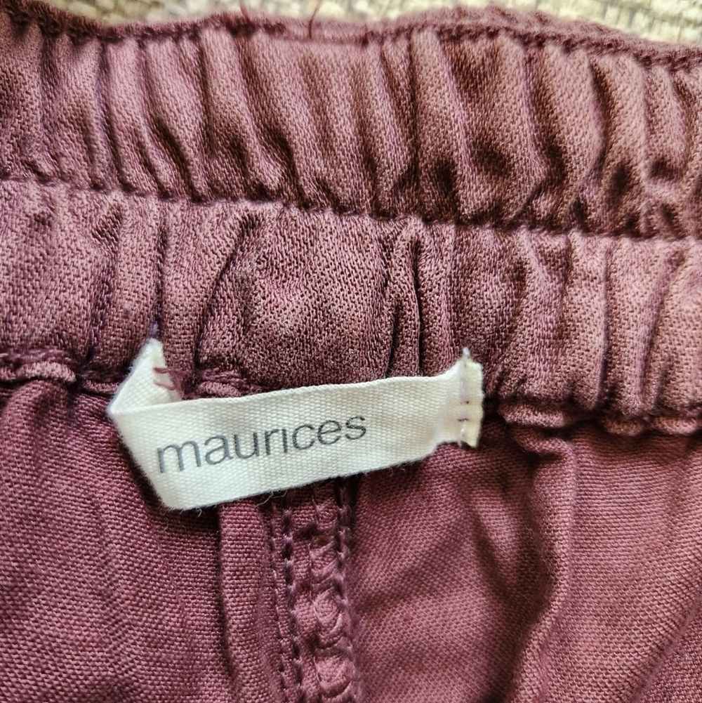 Maurices Shorts Womens 18W Plus Mauve Purple 5" Inseam Mid Rise New - Picture 3 of 7